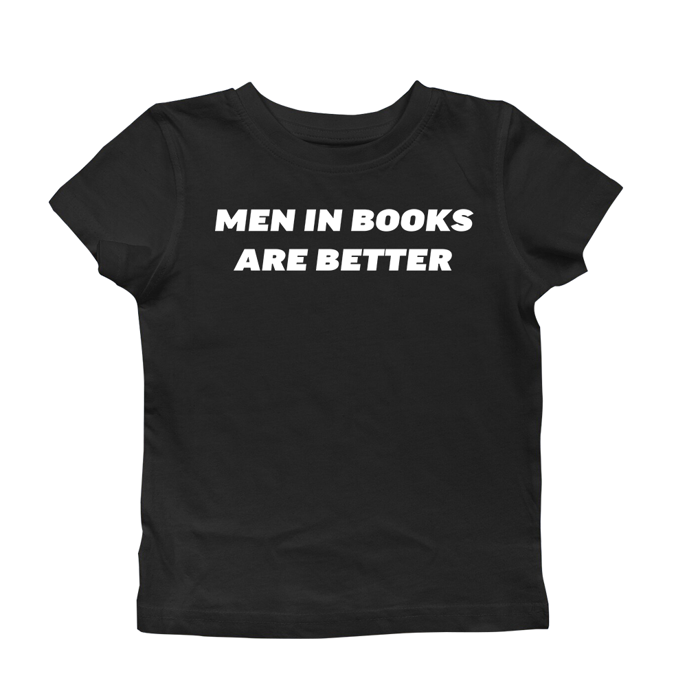 MEN IN BOOKS ARE BETTER BABY TEE