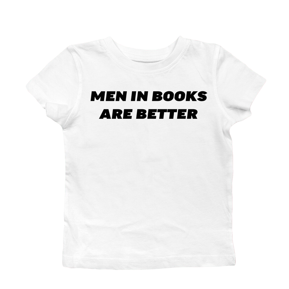 MEN IN BOOKS ARE BETTER BABY TEE