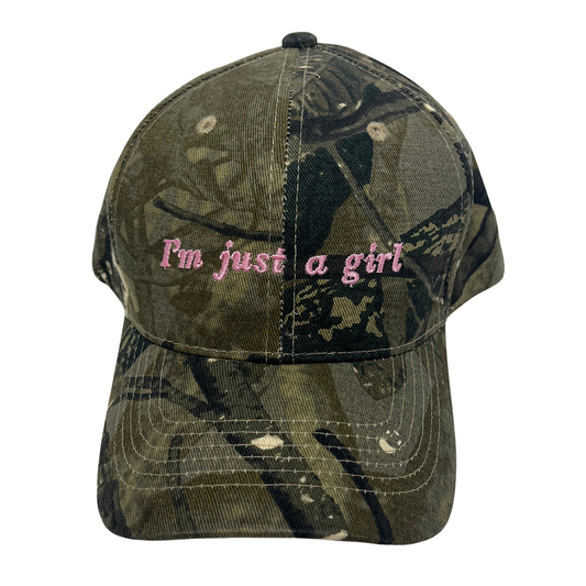 I'M JUST A GIRL CAMO HAT